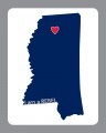Mississippi heart print 8 x 10