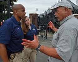 The University hosted an Emergency Training Drill. The purpose of the exercise is to give the university, city, and county officials an opportunity to rehearse their response plans in the event of an emergency. Photo by Robert Jordan/Ole Miss Communications