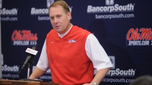 Hugh Freeze, Ole Miss head football coach, will speak Thursday, March 22. UM photo by Nathan Latil.