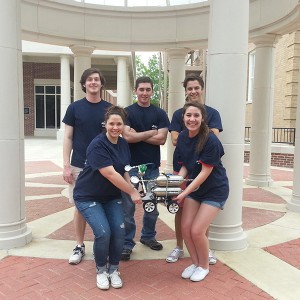 Funds from Parker Racor Co. in Holly Springs were used by the Ole Miss Chemical Engineering Car Team to purchase materials needed to create a car that runs off the degradation of hydrogen peroxide to oxygen and water.