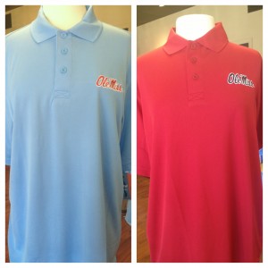 Still looking for the right outfit on Saturday? Grab a powder blue or red polo shirt from Oxford T-Shirt Company!