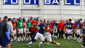 Ole Miss Football spring practice on March 17th, 2014 at the Manning Center in Oxford, MS.