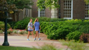 Students walk to class during summer session.