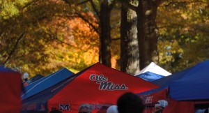 Fall tailgating in the Grove. Photo by UM Photographer Kevin Bain