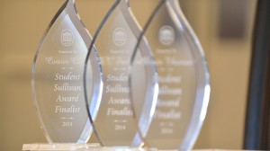 2014 Sullivan Award student finalist trophies