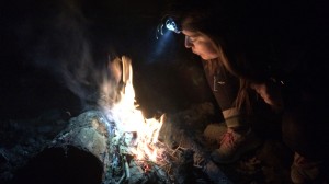 Our trip leader, Mary Evelyn Webb (who everyone calls Merv) had the fire going before we even got our gear out of the car. 