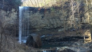 The waterfall was near the bottom of the canyon and there were stairs leading down to it, but it was worth it to see my first one. 