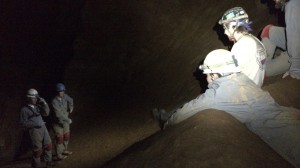 Our Raccoon Mountain Caverns tour guide, Corey, admitted he never had a group play charades in a cave before. So I take that to mean our group was the best. 