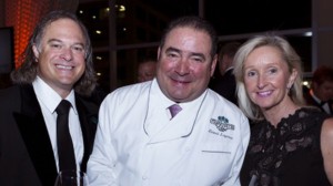 Brook and Pam Smith of Louisville, Kentucky, flank their friend Emeril Lagasse – well-known chef, restaurateur and author – all passionate food advocates. The Smiths have contributed major support to the Southern Foodways Alliance in the UM Center for the Study of Southern Culture to create the Smith Symposium Fellows program. Photo courtesy Steve Freeman.