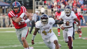 Ole Miss Football vs Mississippi State in the Egg Bowl on November 29th, 2014 in Oxford, MS.