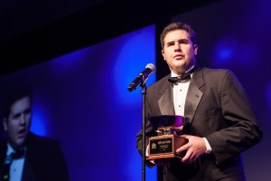 William Fisher, chapter president, accepted the True Merit award.