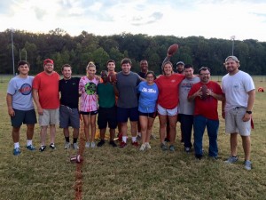 The flag football games kick off at 5 p.m. Oct. 1, 8 and 15 at the Blackburn-McMurray Outdoor Sports Complex on Insight Park Avenue.