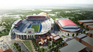 The University of Mississippi's athletics facilities, including Vaught-Hemingway Stadium and the new Pavilion at Ole Miss, are undergoing dramatic upgrades, which should be completed by late 2016.
