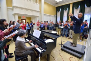 University Concert Singers are preparing for performance at American Choral Directors Association convention March 10 in Chattanooga, TN. Photo by Kevin Bain/Ole Miss Communications