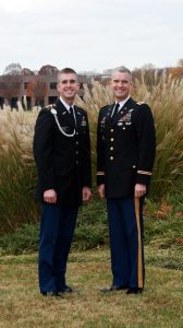 Dustin Dykes (left) shares a proud moment with his dad, David. Submitted photo