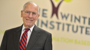The Honorable Gov. William Winter will receive a 2016 Freedom Award from the National Civil Rights Museum in Memphis this month. Photo by Nathan Latil/Ole Miss Communications