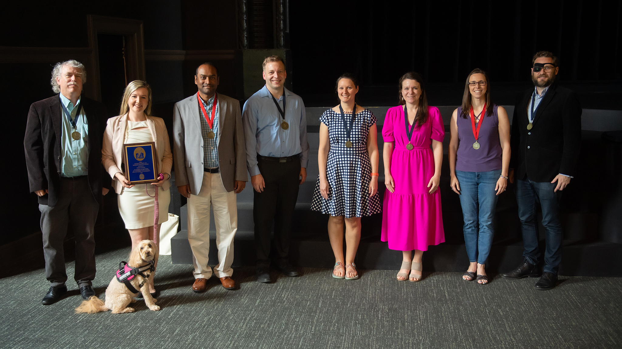 Faculty award-winners pose together 