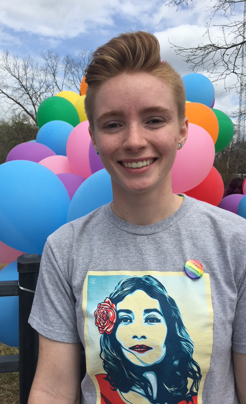 Reggie Willis attends the Starkville Pride Parade in 2018 as part of the UM Pride Network. Submitted photo