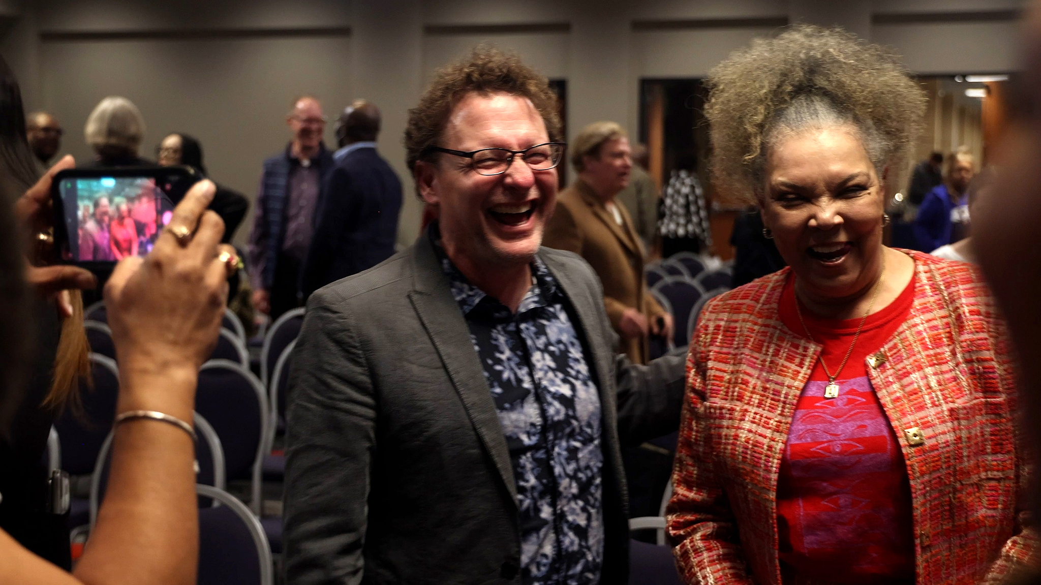 udy Meredith (right) talks with audience members following her keynote address for the university’s observance of Black History Month on Feb. 16 in the Gertrude C. Ford Ole Miss Student Union Ballroom. Photo by Sam McGlone/University Marketing and Communications
