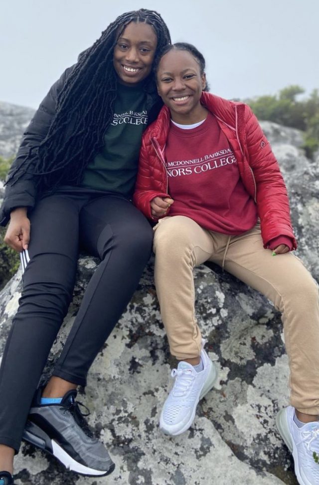 Biology major Eboni Eddins (right) met some of her closest friends while studying abroad in South Africa. Submitted photo