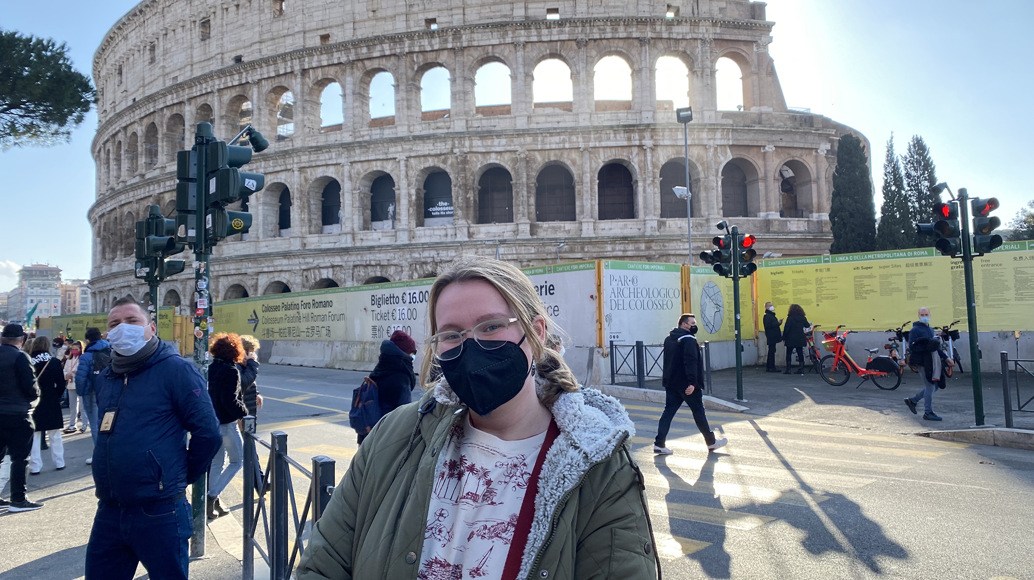 UM honors student and Truman Scholar finalist Madeleine Dotson visits the Colosseum in Rome while studying classics in Italy. Submitted photo