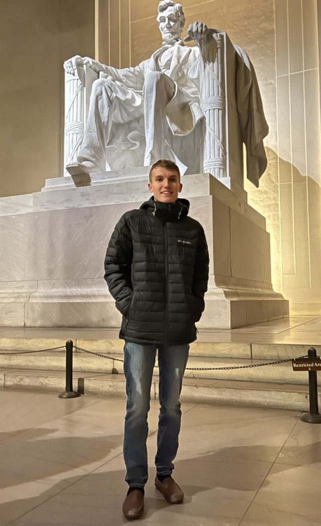 Economics major Camron Cross is spending this semester in Washington, D.C., after being chosen as one of seven participants in The Fund for American Studies program. While in the capital, the Ole Miss sophomore is interning with U.S. Rep. David Kustoff, of Tennessee, and attending classes at George Mason University. Submitted photo
