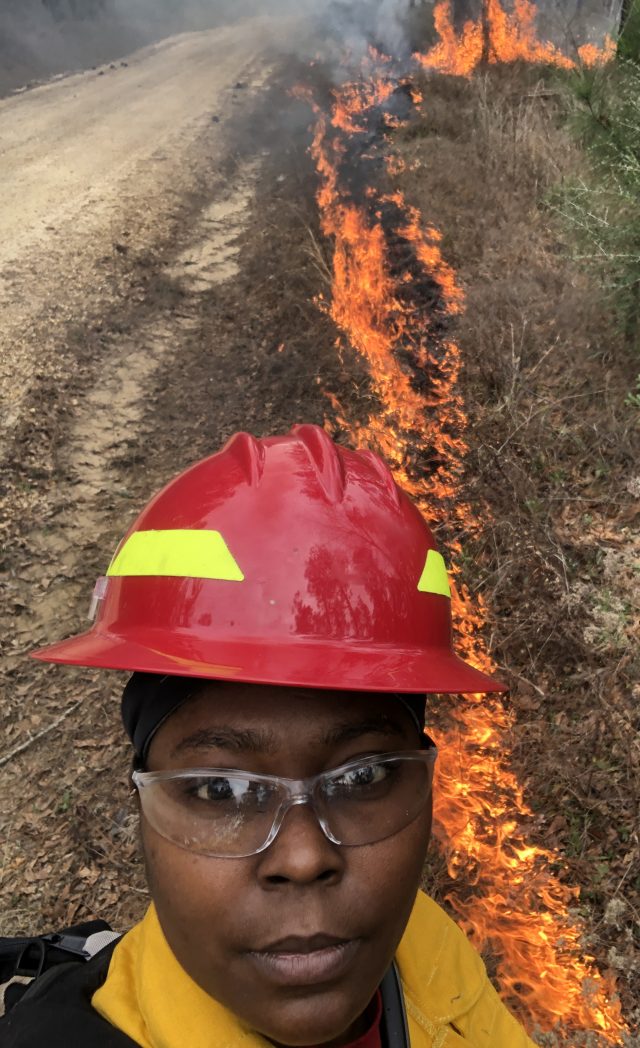 Alicia Arrington-Thomas gained fire management experience during her time as a park ranger at Yellowstone National Park. Submitted photo