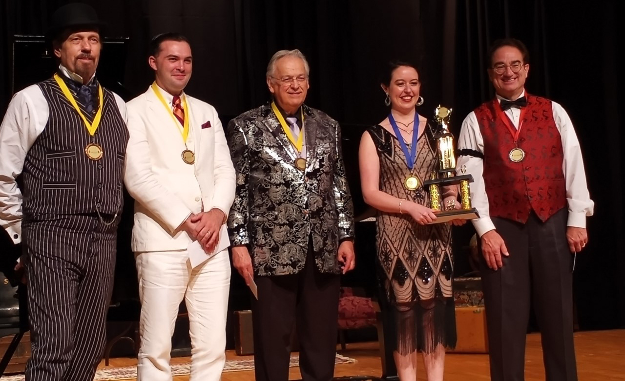 Finalists in the regular division of the 2022 World Championship Old-Time Piano Playing Contest and Festival are recognized onstage at Nutt Auditorium. Submitted photo