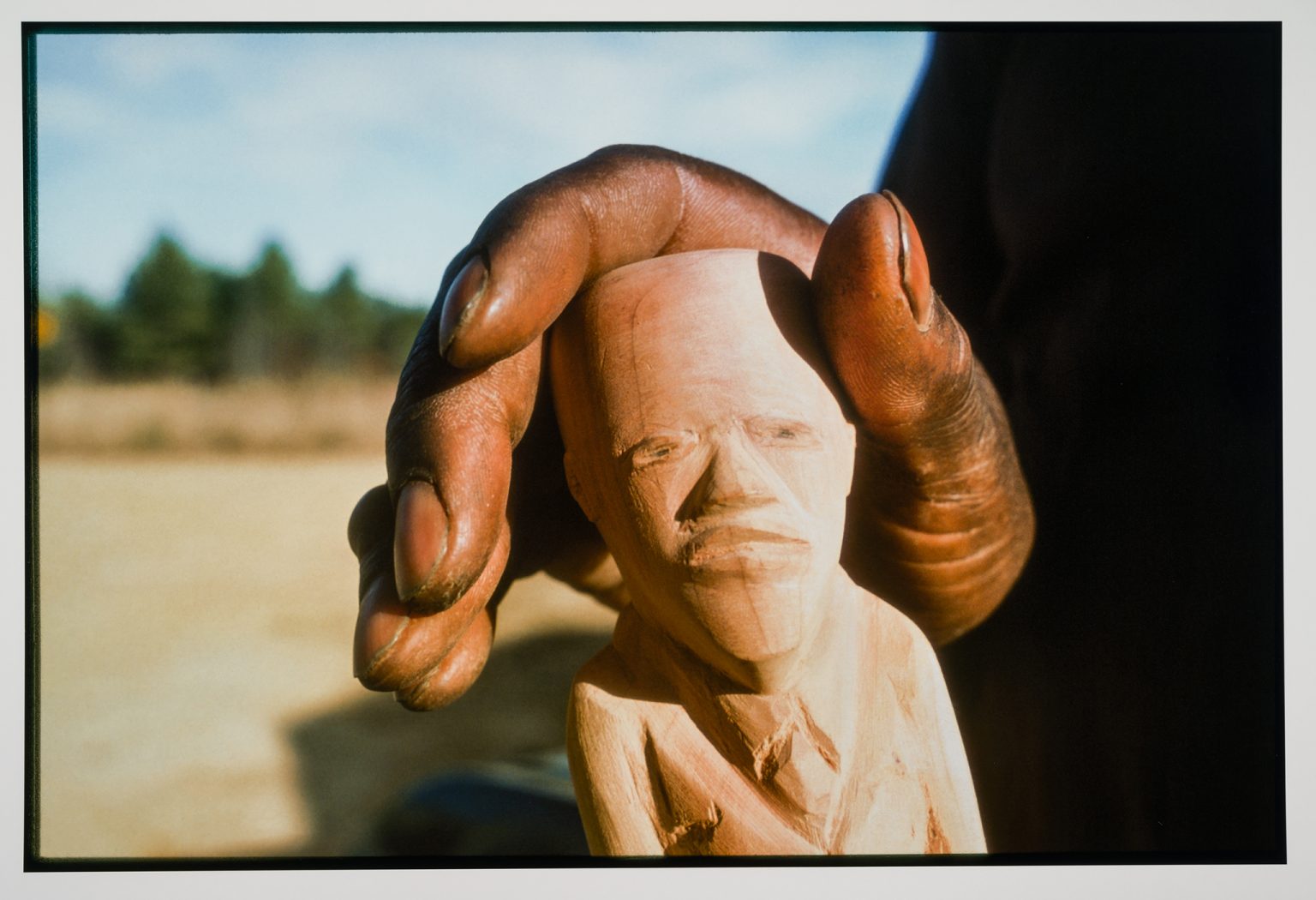 Untitled (Head of Cedar Walking Cane Carved by Luster Willis, Crystal Springs, MS),’ a 1976 photograph by William Ferris, was donated to the University of Mississippi Museum by Ferris.
