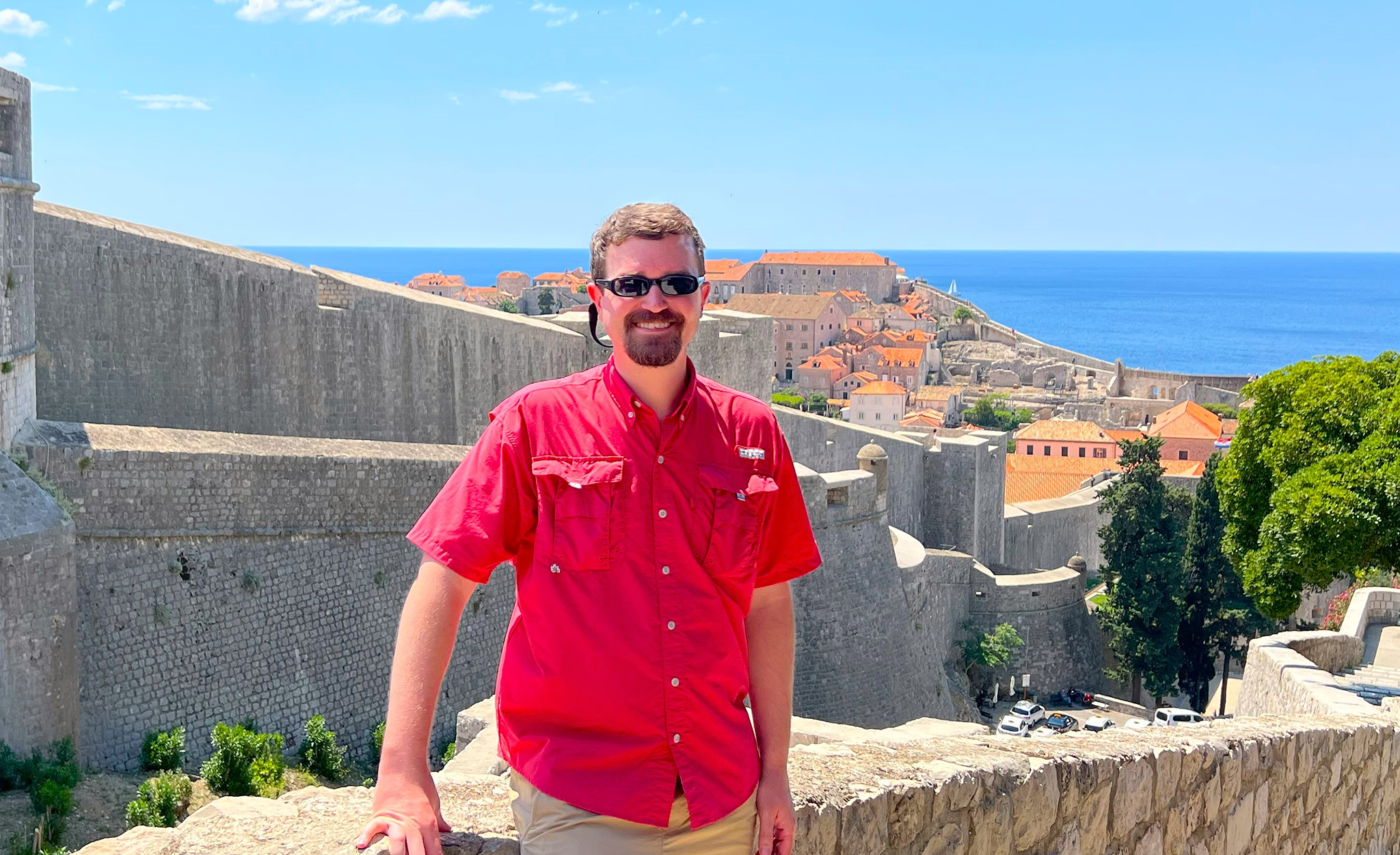 Matthew Becker, research associate for outcomes assessment and learning advancement at the School of Pharmacy, visits Dubrovnik, Croatia, in 2022. Becker recently attended a workshop at Arizona State University to share his expertise on the Balkans region. Submitted photo