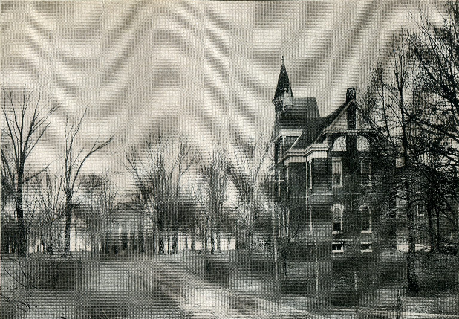 Ventress Hall housed the university’s library for many years. This photo is from the 1898 yearbook. Photo courtesy Archives and Special Collections